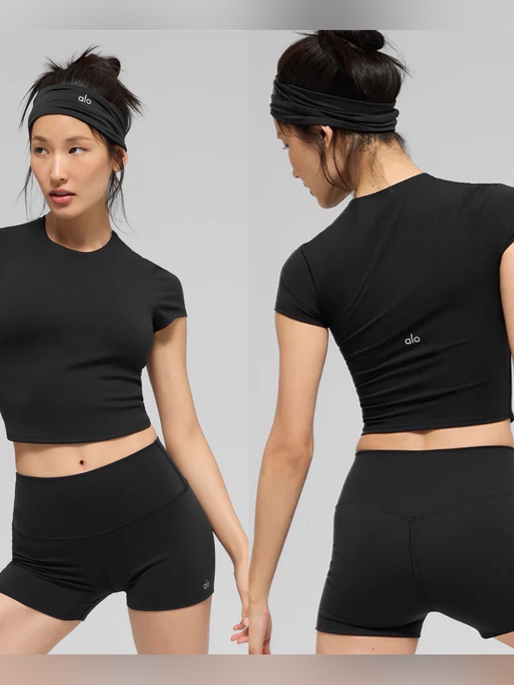 NWT Alo Softsculpt Precision Short Sleeve Top in Black, Small - Picture 1 of 7